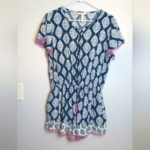 Matilda Jane Brilliant Daydream On the Fringe Romper Large